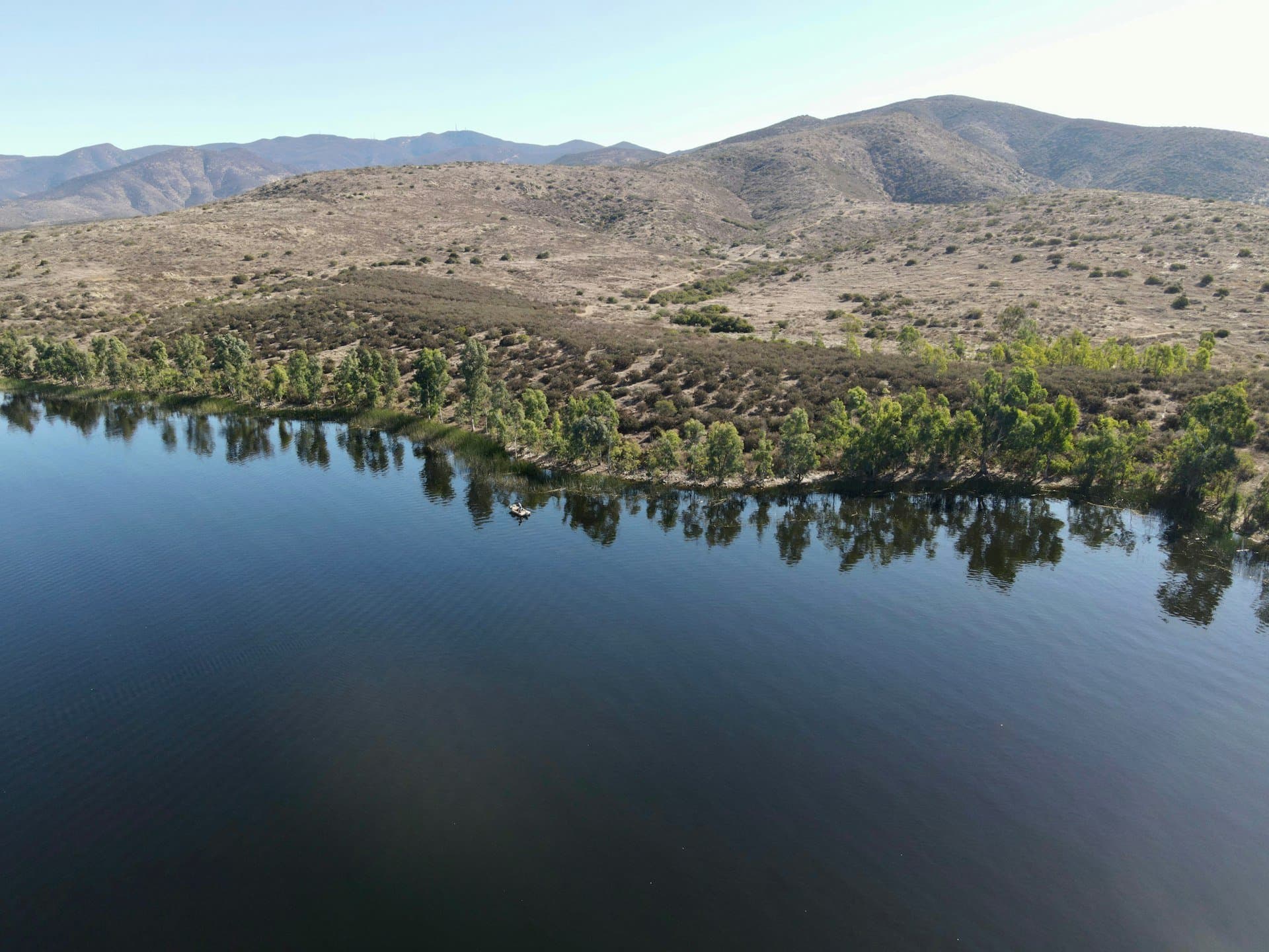 A reservoir ringed by South Bay hills near Bonita